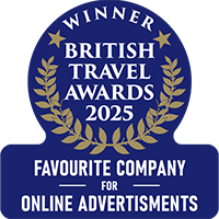 Winner British Travel Awards 2025 Favourite Company for Online Advertisements Winner British Travel Awards 2025 Favourite Company for Online Advertisements